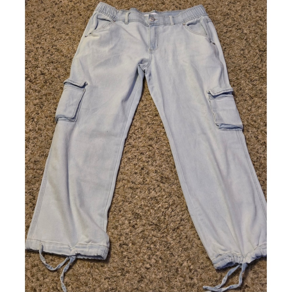 Vanilla Star Cargo Pants Women's Size W29‎ (10) Blue Drawstring Bottoms
